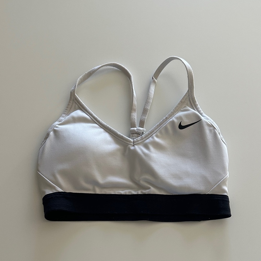 Nike Women's Gray and Black Sports Bra